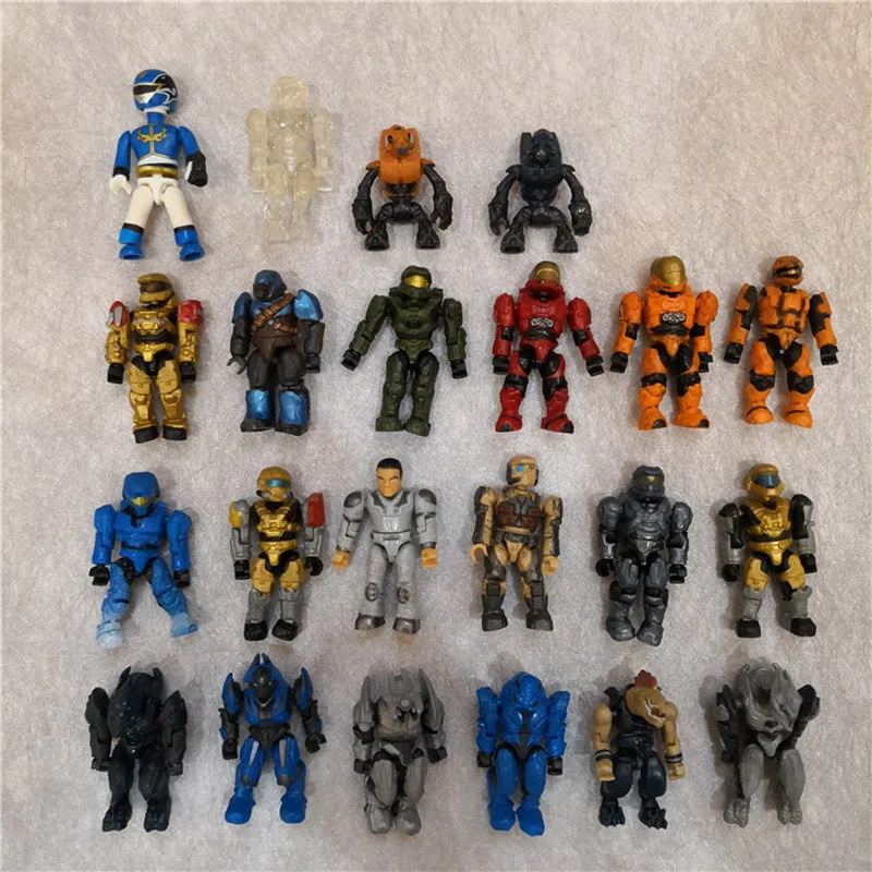 

50-100pcs/lot Halo shooting game PVC Action Figures Cartoon Collectiion Soldier Robot Monster Toy For Boy Juguete Model Gift Kid