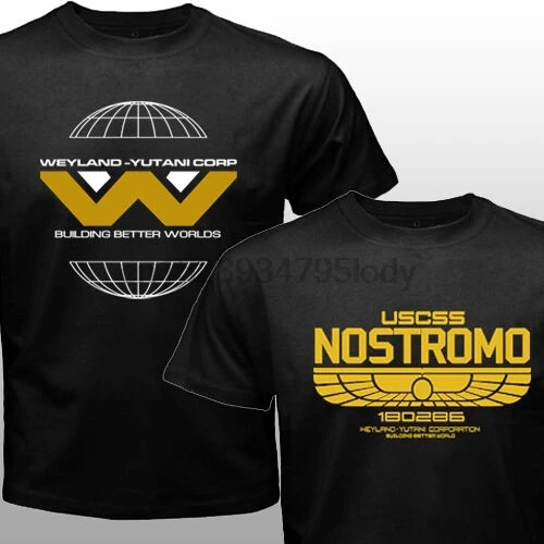 

New Ridley Scot Classic Alien movie Weyland Yutani USCSS Nostromo T-shirt