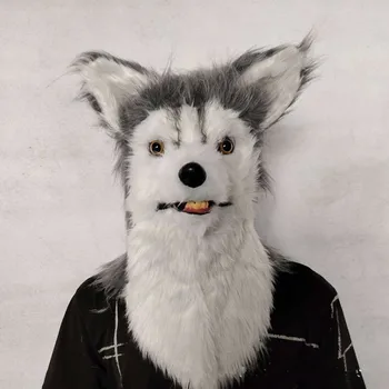 

Christmas Animal decorations Funny dog Mask Cosplay party performance Full Head props latex Halloween Animal Head Mask