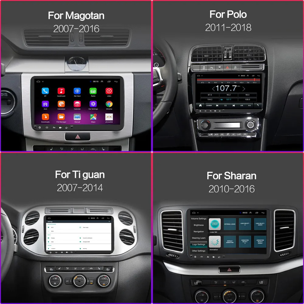 2 din Android 8 1 Автомобильный видео мультимедийный плеер для Volkswagen с автомобильным