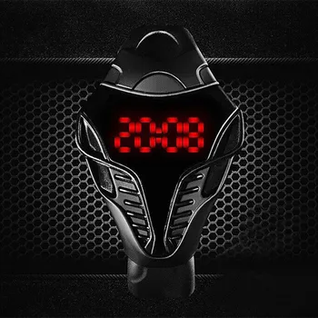 

2020 Men LED Digital Watches Triangle Case Sports Watches Fashion Creative Design Cobra Watches Men Silicone Relogio Masculino