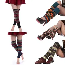 1 пара стильных новых женских ботинок носки до колена Bohemia зимние вязаные гетры сапожные гетры JS26