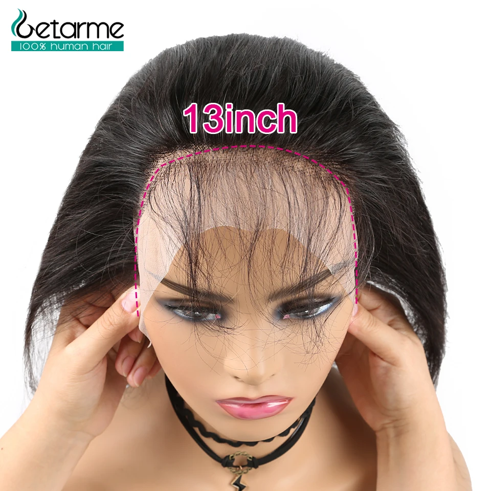 Getarme Brazilian Remy Hair Straight 13x6 Lace Frontal with Baby Hair Ear to Ear Lace Frontal Closure Human Hair Extensions