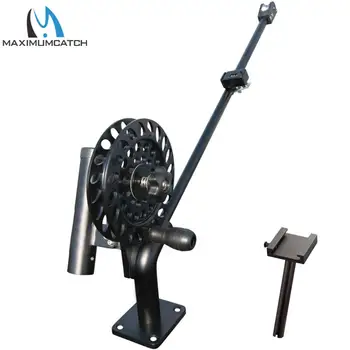 

Maximumcatch CNC Machine Aluminum Fishing Manual Downrigger with Feet Counter Adjustable Drag and Stop Pin Drag Lock
