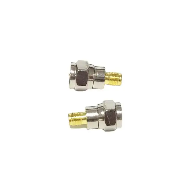 1pc F Male Plug to SMA Female Jack RF Coax Adapter Convertor Straight Goldplated