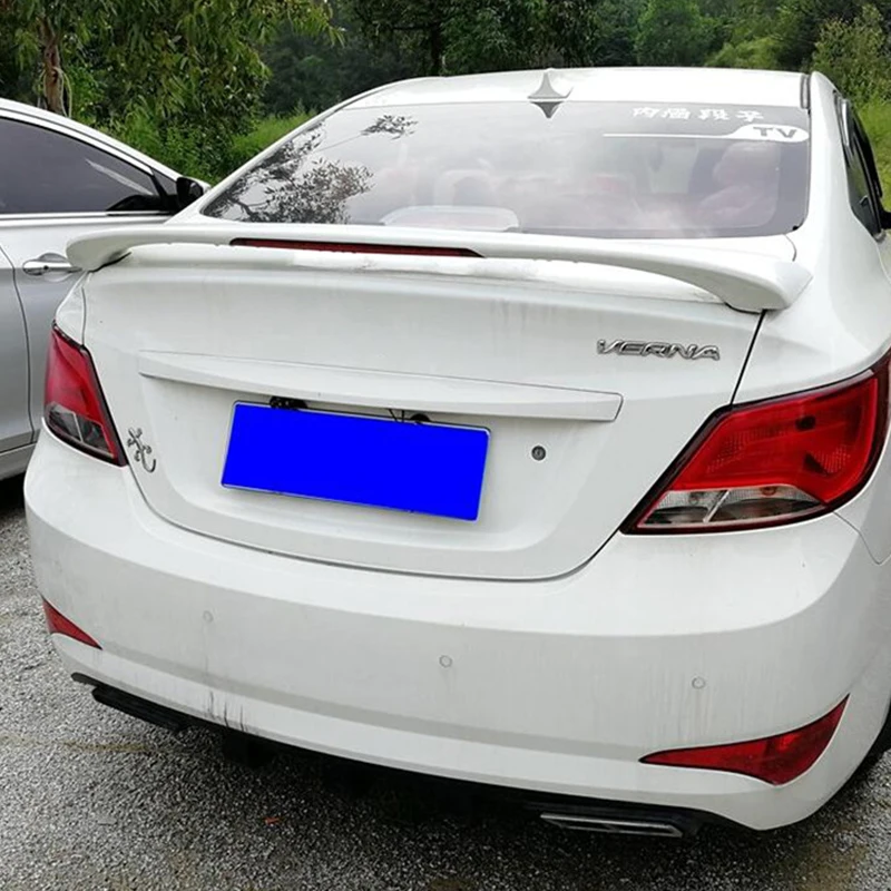 Автомобильный спойлер для Hyundai Verna 2010-2015 из ABS-материала Праймер цвет заднее крыло