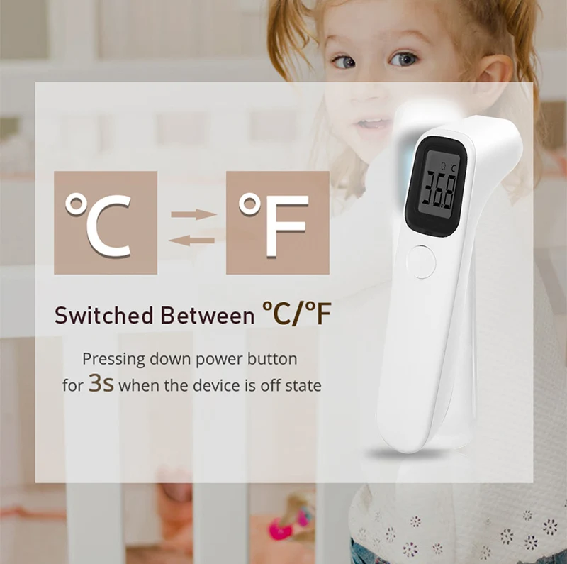 Медицинский бесконтактный термометр для младенцев, инфракрасный цифровой измерительный светодиодный прибор для измерения температуры для взрослых и младенцев
