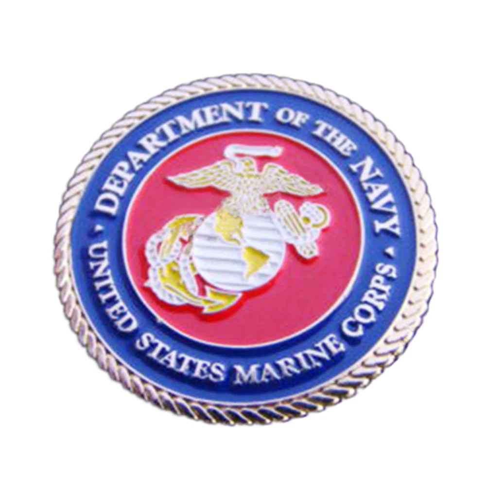 US UNITED STATES DEPARTMENT OF THE NAVY METAL PIN BADGE |