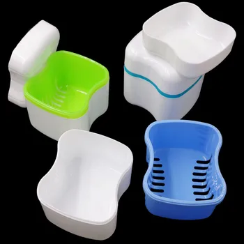

Dentures Cleaner Durable and convenient denture bath Non-toxic and no smell Teeth Storage Container Rinsing Basket Travel j921