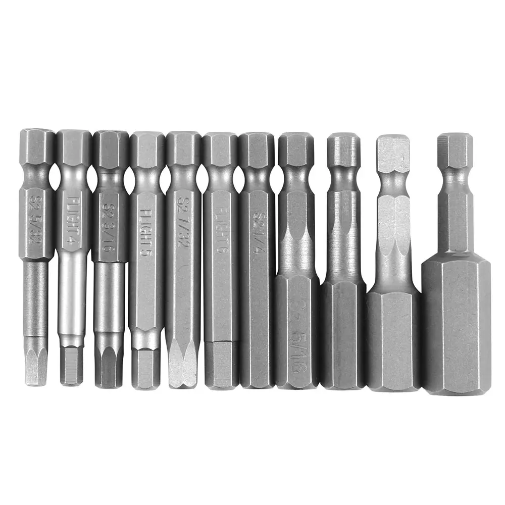 Hex Head Allen Wrench Drill Bit Set Metric & SAE 1/4 Quick Release