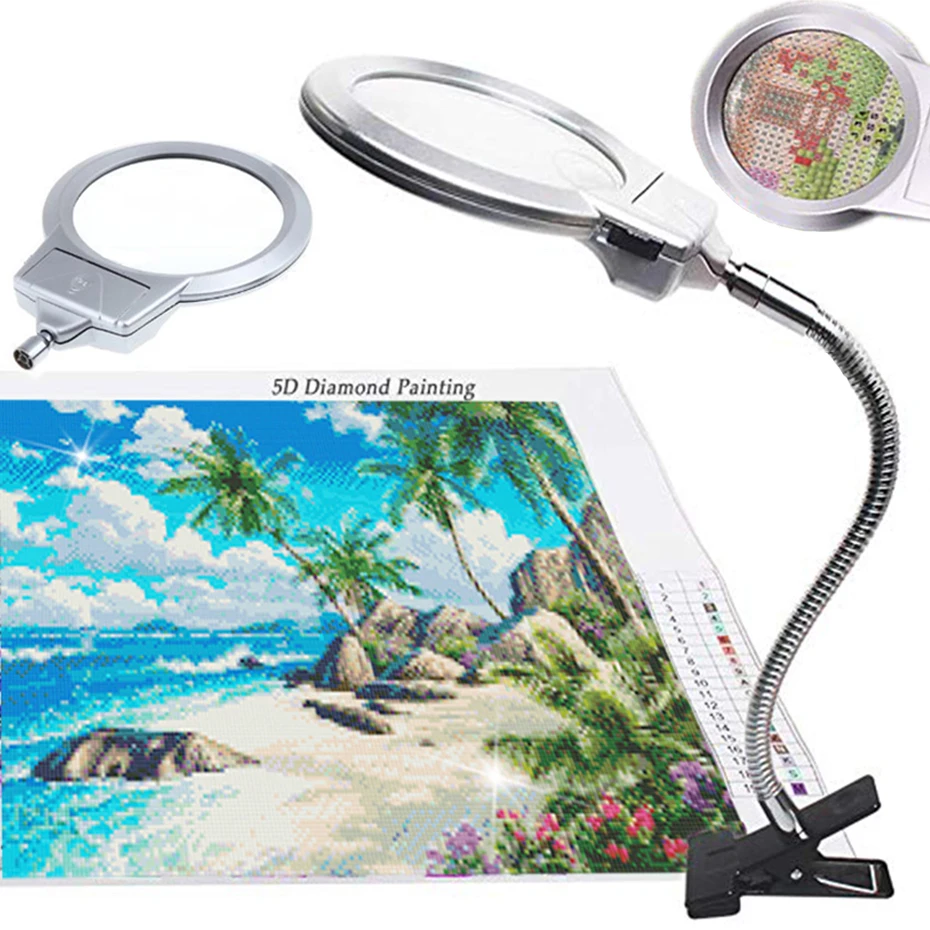 5D DIY Diamond Painting LED Light Magnifying For Diamond Painting Tools