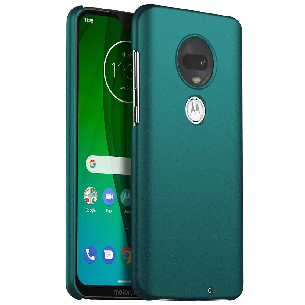 Чехол для Motorola Moto G7 power Play, чехол для телефона, Роскошный Матовый Жесткий чехол из поликарбоната для G 7 power Play, защитный чехол - Цвет: Black Green