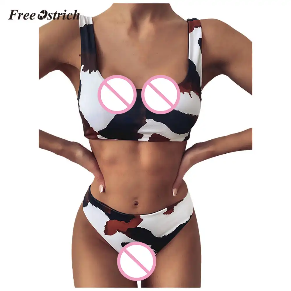 Cow print underwear women's Clearance