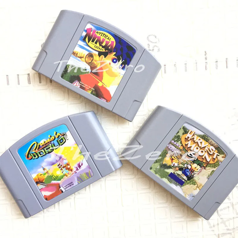 Мистический ниндзя Cruis'n World Harvest Moon 64 видеоигра на английском языке для бит