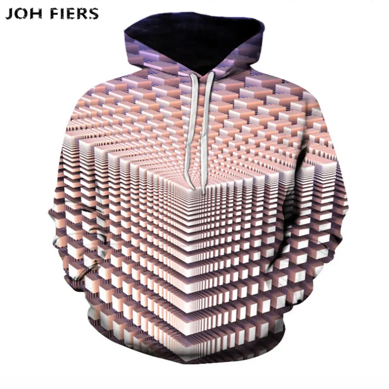 

Autumn best selling 3D printed hooded various colors stereo geometric pattern Men and women fashion long sleeve hoodies
