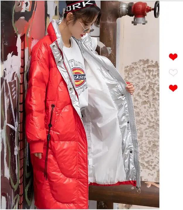 Женский пуховик Осень-зима пальто Женская куртка корейские белые пуховики на утином пуху для женщин одежда красные Топы ZT3841