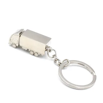 

100pcs Cool Creative Fashion container truck Metal Keychain Ring Keyring Key Chain Silver Fob Funny Gift Promotion Wedding p