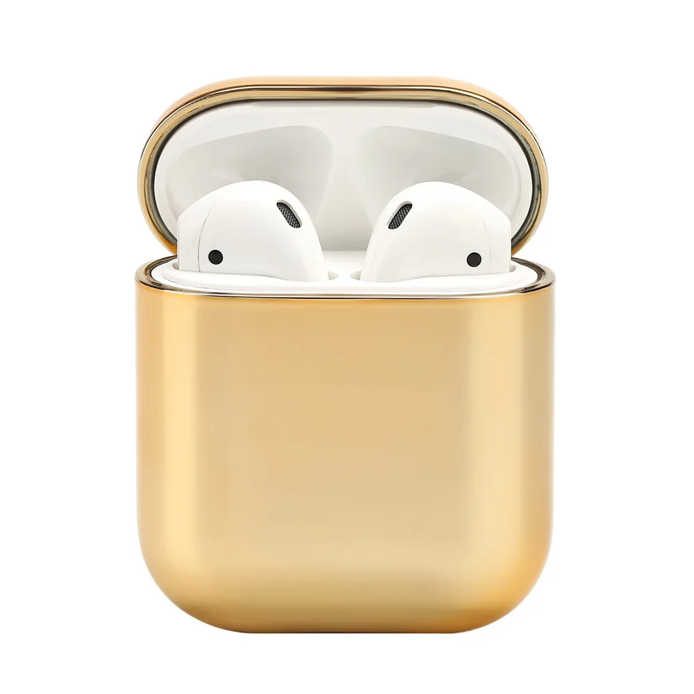 Роскошный Золотой защитный чехол s для Apple Airpods с гальваническим покрытием PC