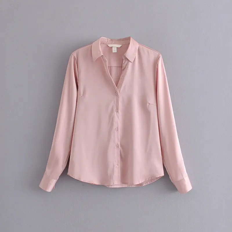 Увядший английский стиль офис леди простой многоцветный сатин blusas mujer de moda кимоно рубашка женские топы футболки размера плюс