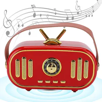 

Mini Portable Retro Wireless Bluetooth Speaker Rechargeable Plug-in Card Music Player New