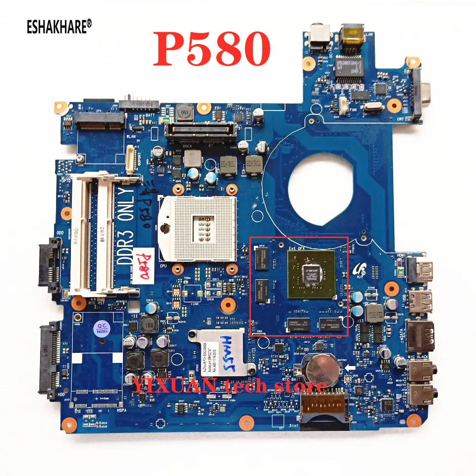 ESHAKHARE BA92-07347B BA92-07347A материнская плата для ноутбука SAMSUNG P580 NT-P580 intel HM55 GeForce материнская плата тесты работы