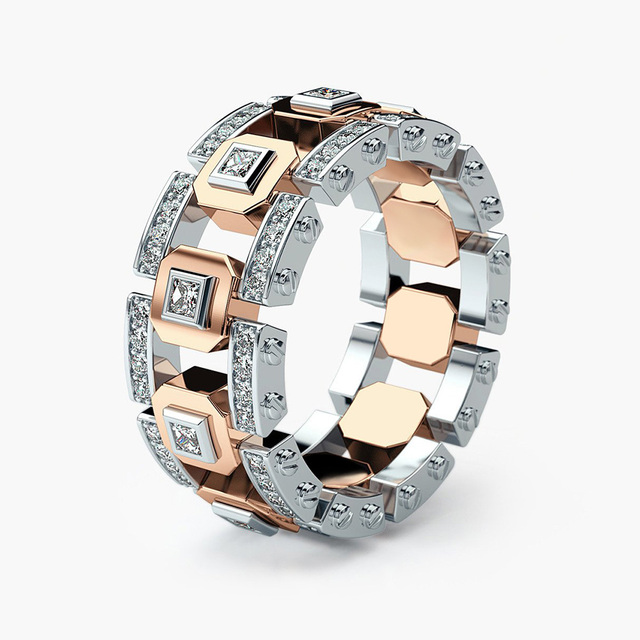 Punk Hiphop Series Mens Ring Band Cothic Geometry Men Ring Stone Trendy Gifts Gadget Ring For Gentleman