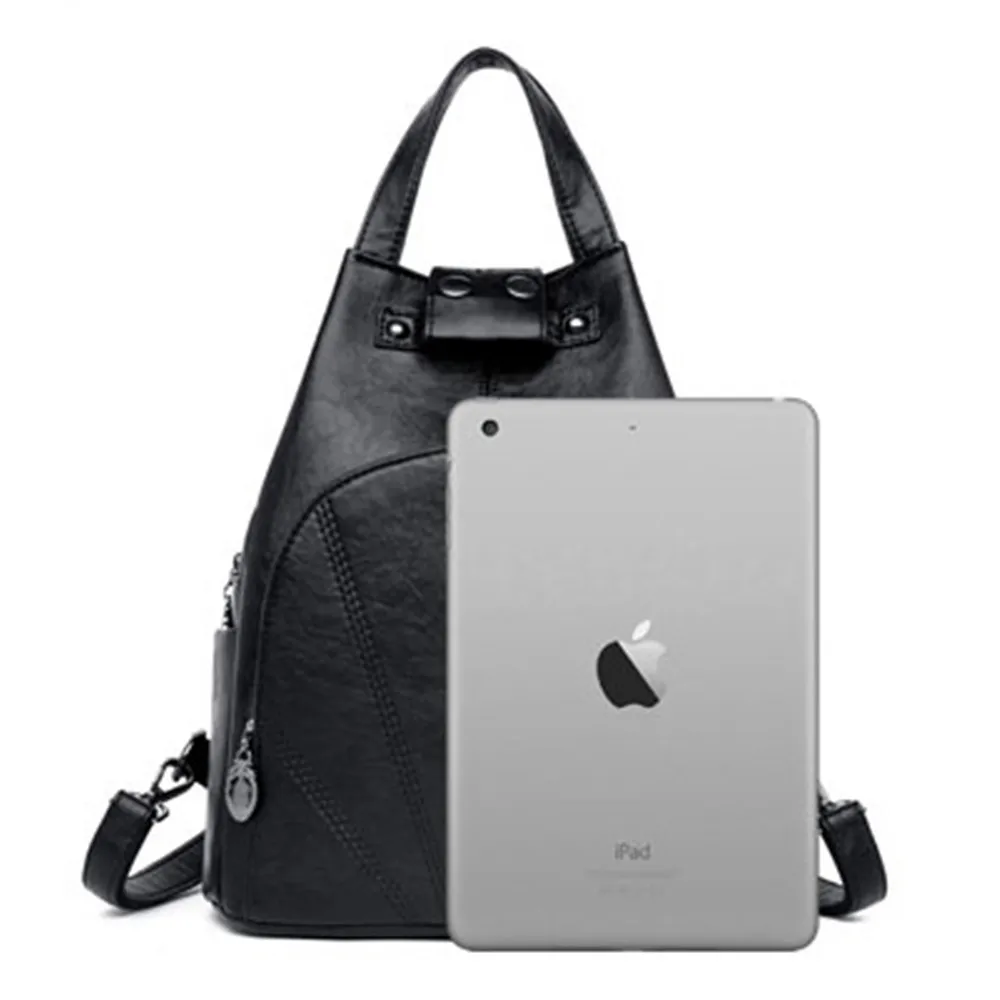 Najtaniej 2019 skóra kobiet z zabezpieczeniem przeciw kradzieży plecak kobiet panie podróży plecak klasyczne Sac a Dos szkolne torby na ramię dla nastoletnich dziewcząt