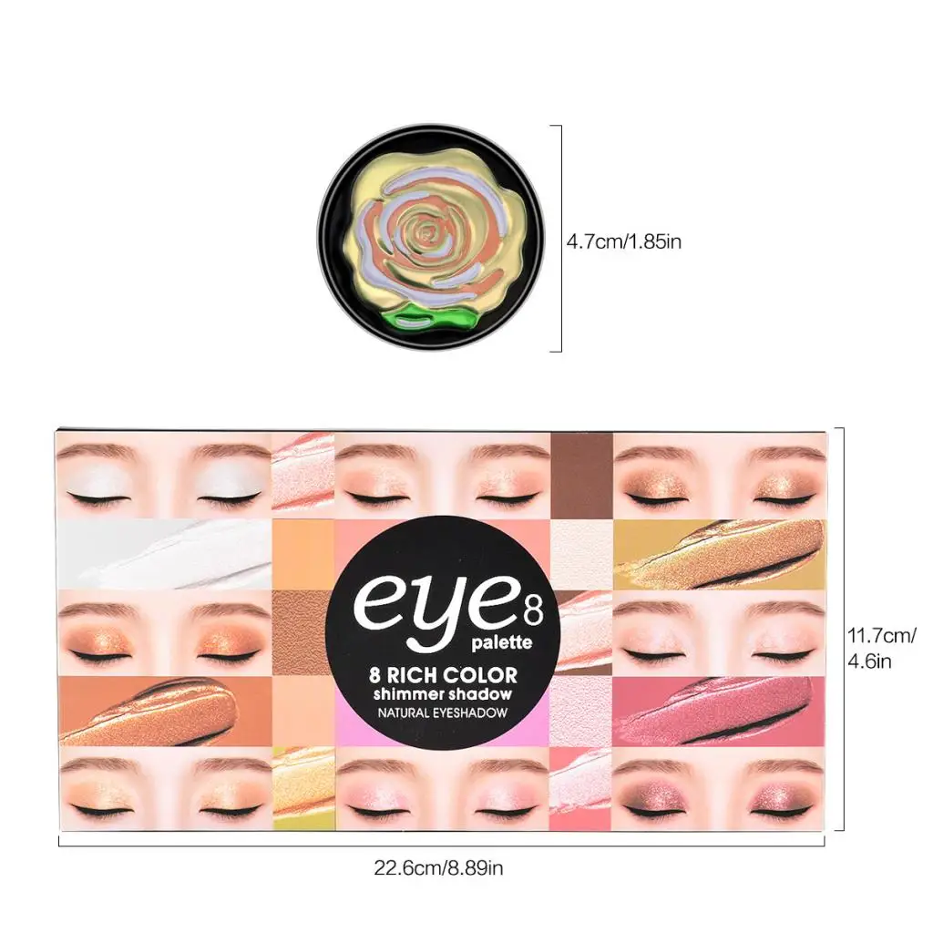 Makeup Pearlized 8 Colors Creamy Eyeshadow Natural Blendable Eye Shadow