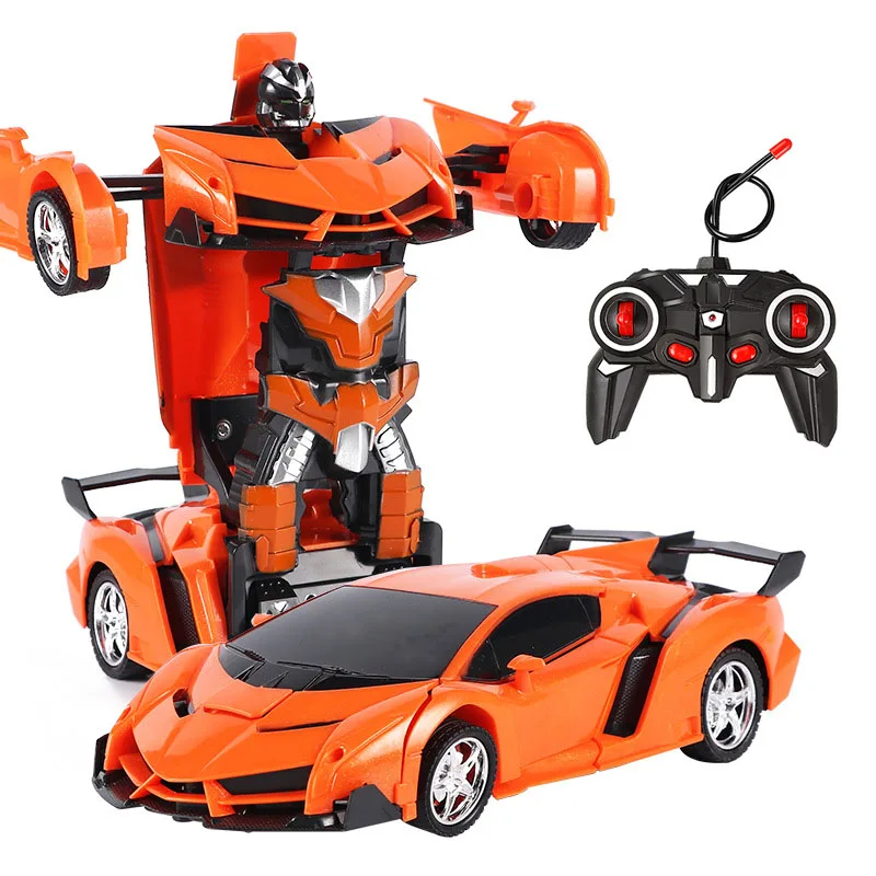 RC Car 24 styles Robots Toys Transformation Robots Sports Vehicle Model  Remote Cool Deformation Car Kids Toys Gifts For Boys remote control car RC Cars