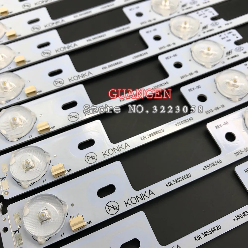 100 шт./лот светодиодный Подсветка полосы для Toshiba 40L2400 40L540040 40L2400U L2400U DL3944 DL4045 светильник баров 327 мм 4 светодиодный s(1 светодиодный 6 V