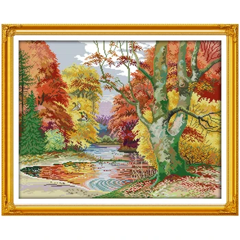

A modern water from the wind counted 11CT 14CT DIY kit Chinese wholesale Cross Stitch embroidery needlework Sets home decor