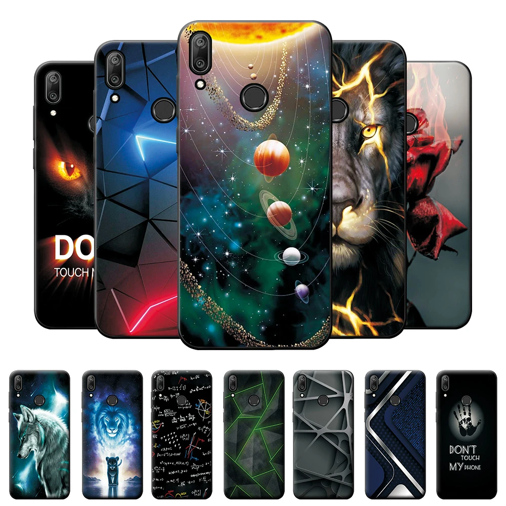 Case For Huawei Y7 2019 Case Huawei Y7 2019 Silicone 6.26 inch Soft TPU Back Cover Case For Huawei Y7 2019 Y 7 2019 Coque Angel smartphone pouch