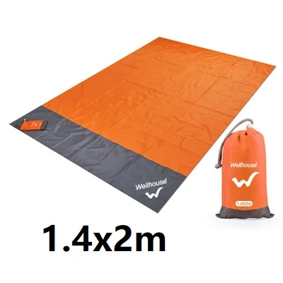 Orange Кемпинг и туризм походный коврик 1,4 м* 2 м/2-3 человек 2 м* 2,1 м/3-6 человек портативный Водонепроницаемый Открытый кемпинг пляжный коврик - Цвет: Orange