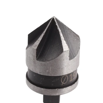 

3pcs HSS Blackening Treatment 6.35mm Hex Countersink Drill Bit Sets For Wood Plastic Cutting Chamfering