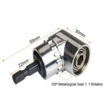 

Right Angle Drill Adapter 4pcs /set Pocket, Multi Tools Connects Shank Impact Driver Extension Hex Bit Bend New.