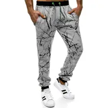 Мужские Длинные повседневные спортивные штаны, облегающие брюки с принтом, спортивные штаны для бега, спортивные штаны для улицы, повседневные брюки для фитнеса