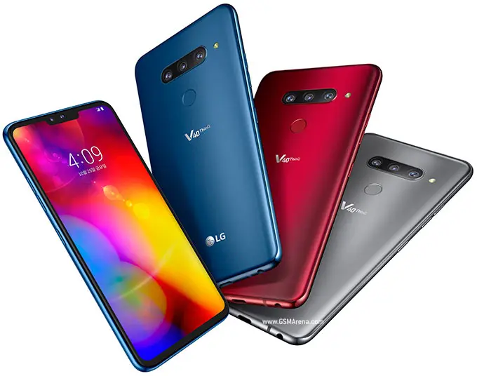 Dverrouillage d'origine LG V40 ThinQ 6.4 &quot6GB RAM 128GB ROM Android Octa Core double avant 3 camras arrire empreinte digitale NF |