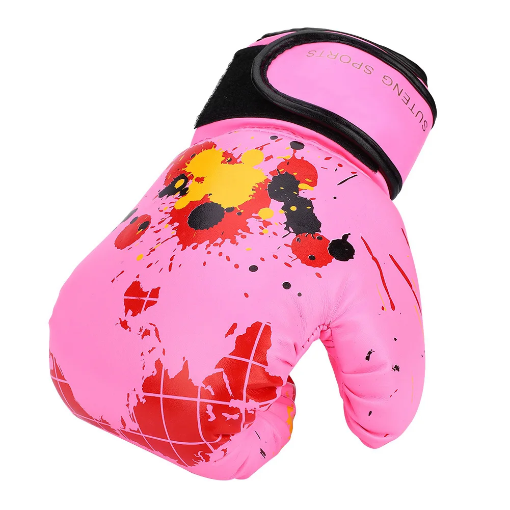 Боксерские перчатки из искусственной кожи Muay Thai Guantes Free Fight мешок с песком для тренировок перчатки для мальчиков и девочек 3 цвета