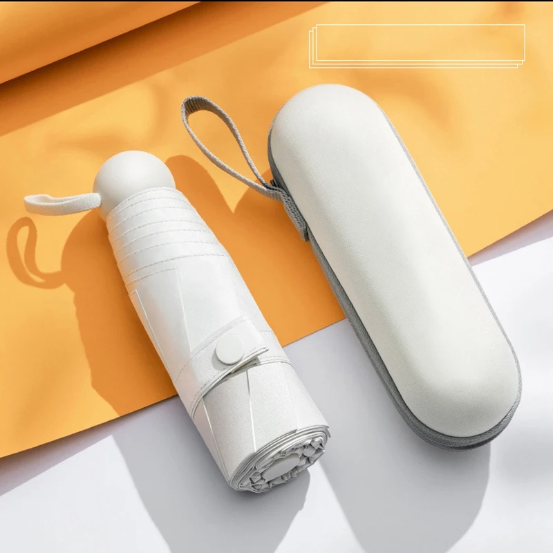 Mini Umbrella Kids Windproof Colorful Pocket Umbrella Rain Women Anti UV Sun Protection Parasol 6K Small Umbrellas
