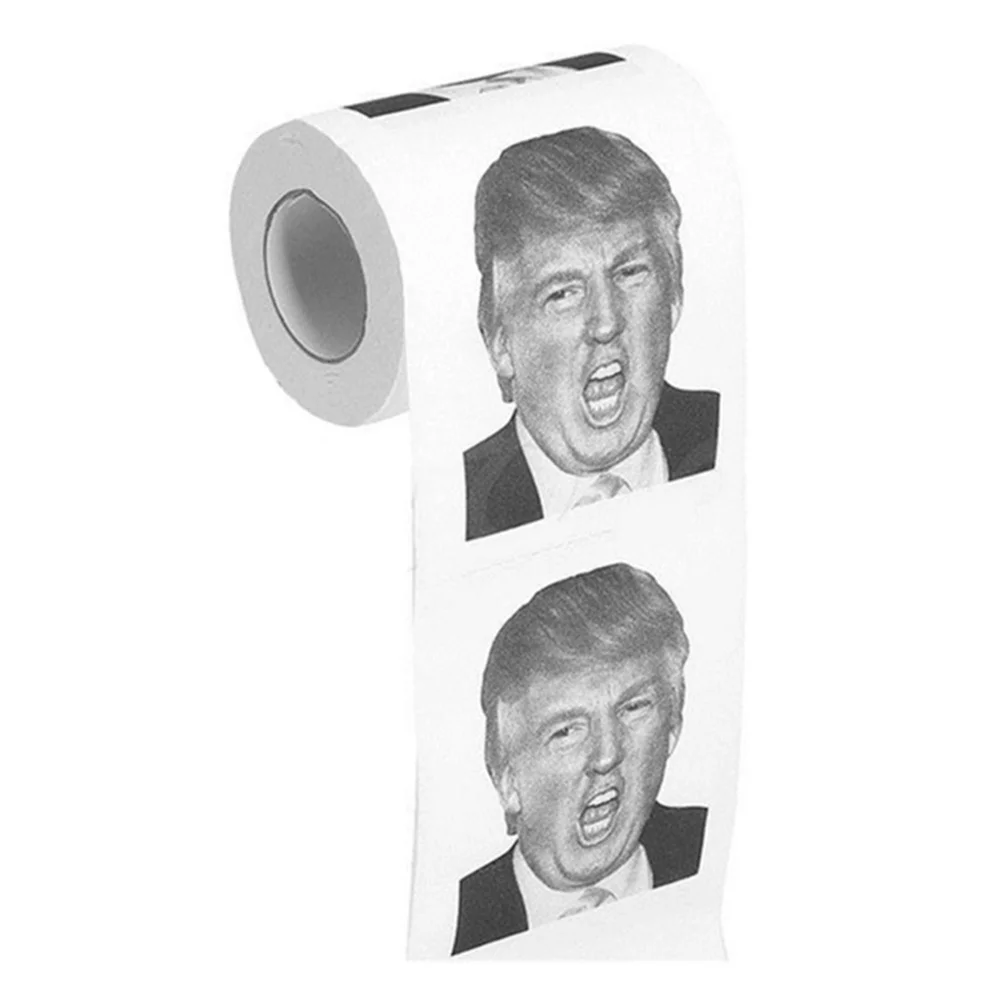 WR Donald Trump Toilet Brush And Toilet Paper Great Again Funny Gag Gift 