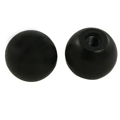 

5 Pcs 7/25" Thread Hole 32mm Diameter Tapped Handling Ball Knobs Black