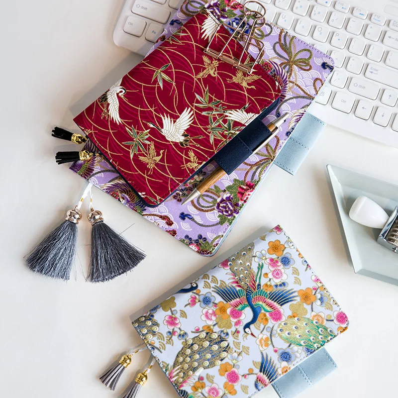 Chinese Peacock Cover for Standard A5 Diary Notebook Supplies Vintage Daily Weekly Planner Organizer Agenda Bullet Journal