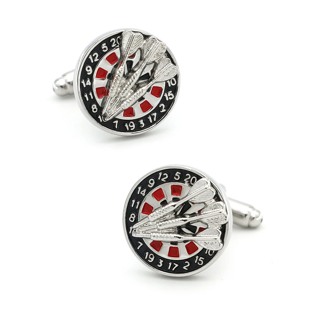 iGame Factory Supply Dartboard Cufflinks Black Color Darts & Target