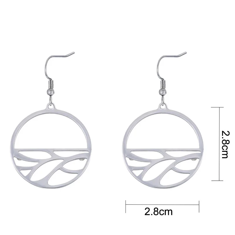 Cremo DIY Stainless Steel Earring For Women Interchangeable Leather  Argent Round Drop Earring Hanging Dangle Earrings Jewelry