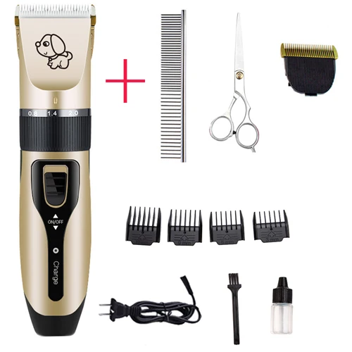 full kit Триммер для собак Машинка для удаления волос для домашних животных электрическая машинка для стрижки домашних животных с низким уровнем шума машинка для стрижки волос - Цвет: full kit