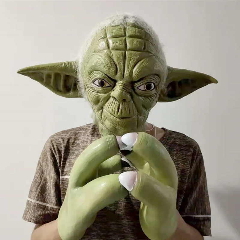 Маска для косплея Yoda аниме-фигурка Диснея маска вечеринки Master Star страшная бара |