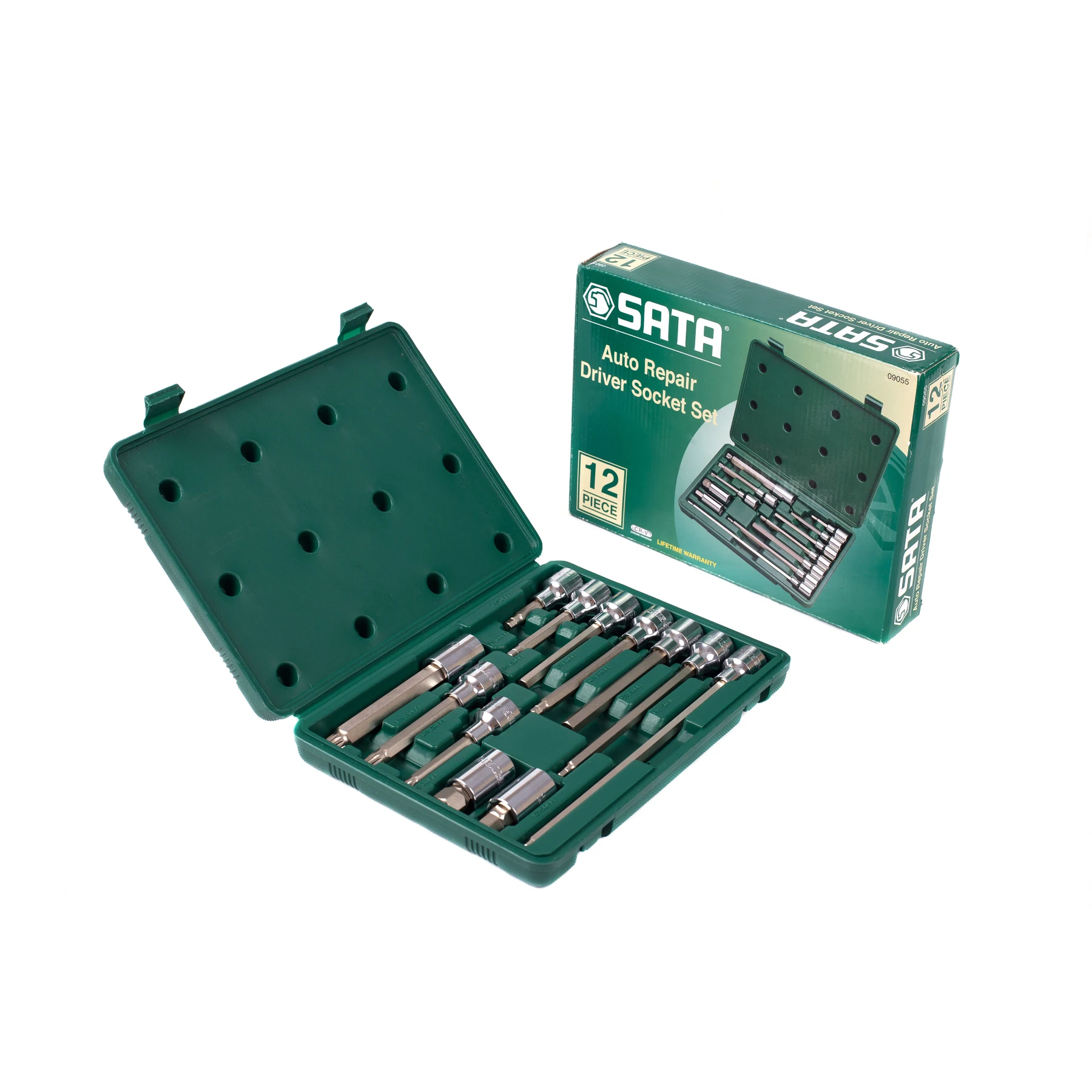 Набор торцевых головок Sata 1/2" 12 предметов, S09055