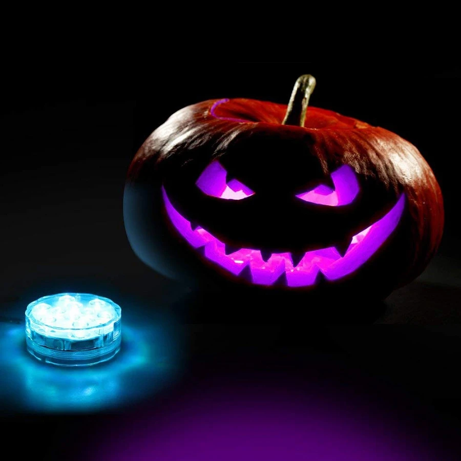 Fonte de Piscina Remoto à Prova Submersível com 10 Luz para Jardim Leds Festa Banheiro Ip68 Controle D'água Luz Spa 12 Luz submersível com 10 leds, luz para