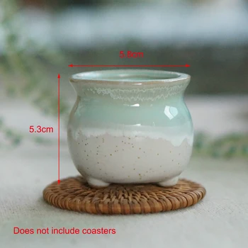 

Creative 6pcs Ceramic Thumb Pot Succulent Plant Pot Cactus Flower Pot Container Planter Bonsai Pots Desktop Ornament