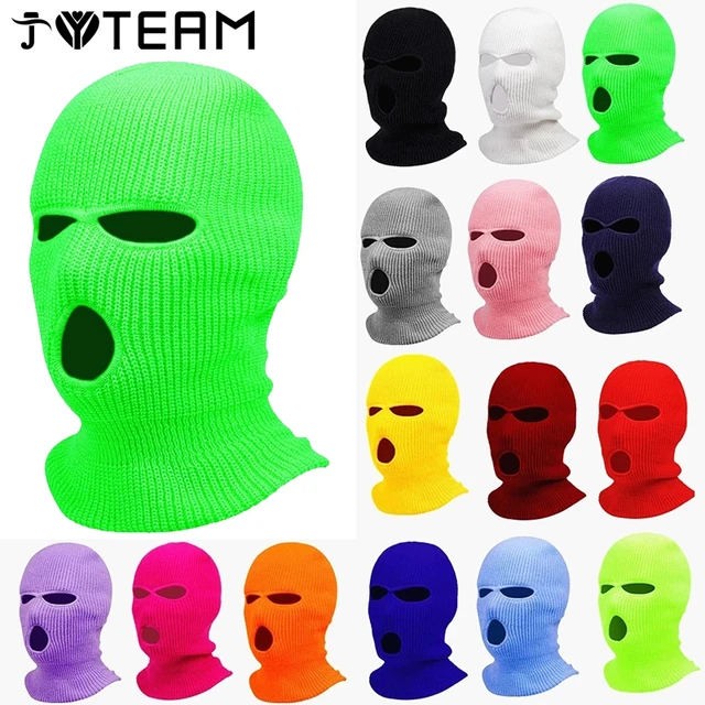 3-Hole Knitted Full Face Cover Ski Mask Winter Balaclava Warm Knit Full  Face Mask for Outdoor Sports - AliExpress